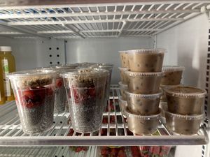 Chia Pudding and vegan Cookie Dough snack at Method Juice Cafe - Downtown in Spokane