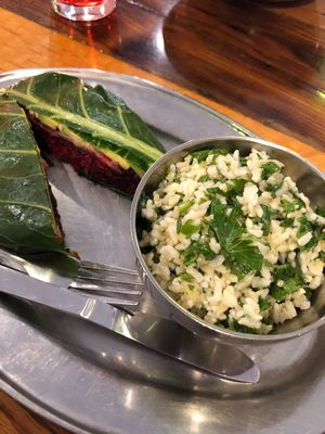 Green Beetle (beet burger) at Green Sage Cafe - South in Asheville