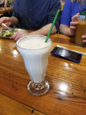 Vegan chai ginger coconut milkshake!! at Green Sage Cafe - South in Asheville