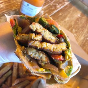 Phoenix Wrap with Tempeh & Avocado at Green Sage Cafe - South in Asheville