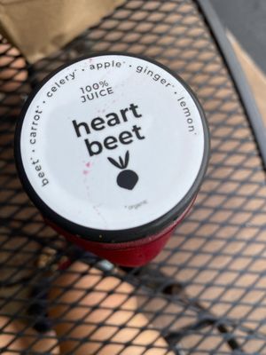 Beet juice - reusable glass container! at Green Sage Cafe - South in Asheville