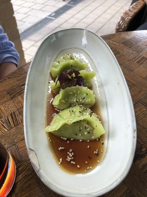 Gyoza - very yummy and loved the color   at Soy Club in Stuttgart