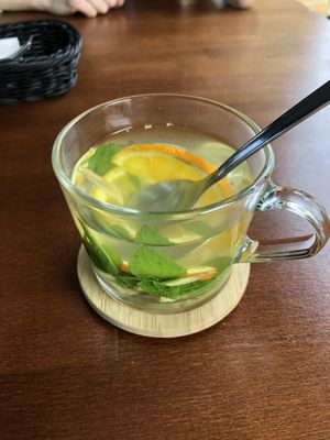 Ginger mint orange tea   at Soy Club in Stuttgart