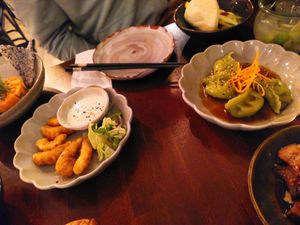 Vegan shrimp, gyozas at Soy Club in Stuttgart