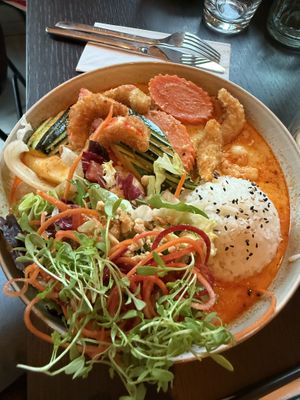 curry with prawns  at Soy Club in Stuttgart