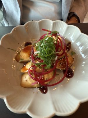 king oyster mushrooms   at Soy Club in Stuttgart