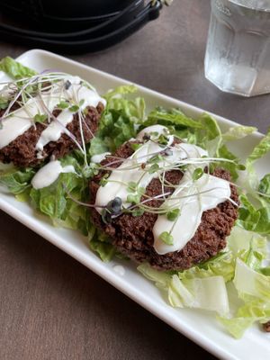 Crab cakes   at Bar Botanical in Crozet