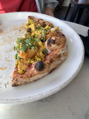 Breakfast pizza  at Bar Botanical in Crozet