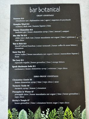   at Bar Botanical in Crozet