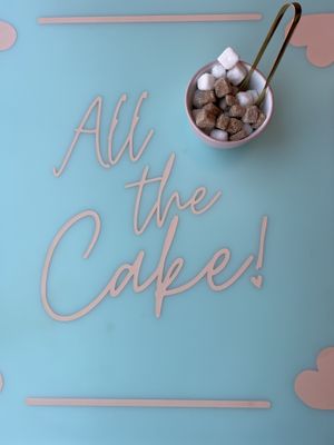 Table design   at Let Them See Cake in Cardiff