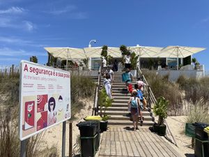 Beachside entrance   at Classico Beach Bar by Olivier in Trafaria