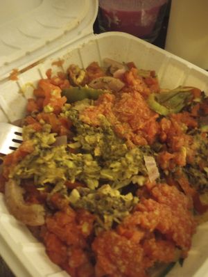 Walnut Spaghetti (comes with this awesome bread that is not pictured) at Alkaline Allie in Cincinnati