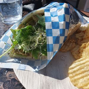 Falafel wrap at Cosmic Veggies in Oak Harbor