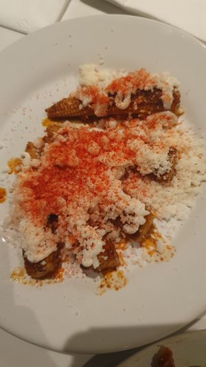 Elotitos asados preparados estilo esquites at Goy's Plant-Based Burgers - Polanco in Mexico City