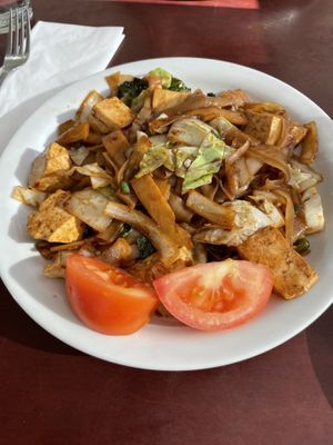 Pad Kee Mao (Drunken Noodles) - Vegan  at Peppers Thai Cuisine in Palm Springs