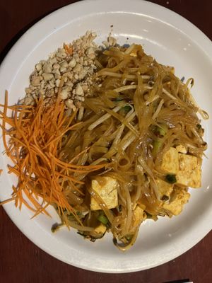 Vegan Pad Thai with Tofu  at Peppers Thai Cuisine in Palm Springs