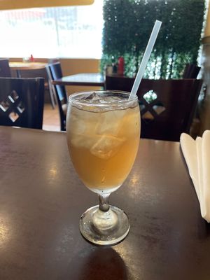 Lemongrass Ice Tea  at Peppers Thai Cuisine in Palm Springs
