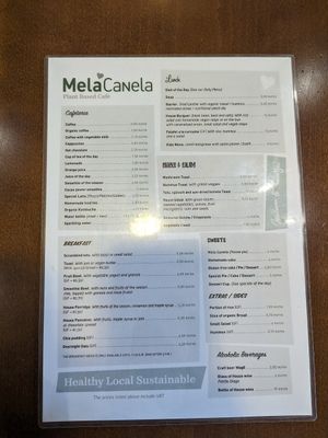 Menu at Mela Canela - Sintra Centre in Sintra