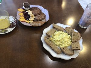 Tofu scramble and pancakes  at Mela Canela - Sintra Centre in Sintra