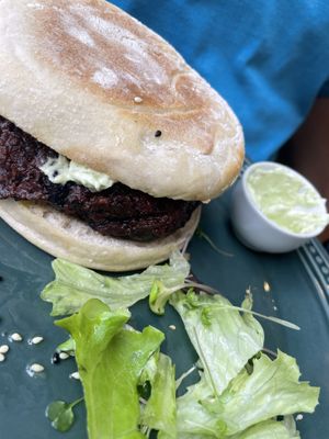 Beet burgerrs  at Mela Canela - Sintra Centre in Sintra