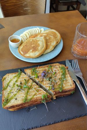 My toast was had tofu and sun dried tomatoes, but there were several options at Mela Canela - Sintra Centre in Sintra