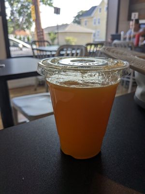 Fresh squeezed Oj at Bed Head Vegan Brunch House in Bethlehem