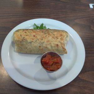 Breakfast burrito at Bed Head Vegan Brunch House in Bethlehem