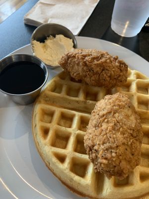 Chick’n & Waffles  at Bed Head Vegan Brunch House in Bethlehem