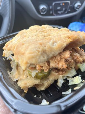 Fried chick’n biscuit  at Bed Head Vegan Brunch House in Bethlehem