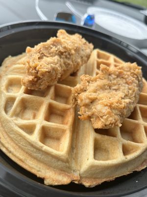 Chick’n & waffle  at Bed Head Vegan Brunch House in Bethlehem