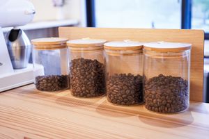 We grind organic coffee beans to order at Cafe Letter in Fukuoka