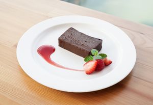 Chocolate Terrine at Cafe Letter in Fukuoka