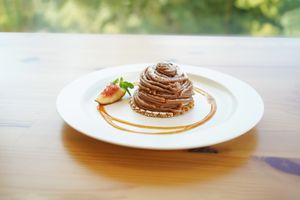 Mont blanc at Cafe Letter in Fukuoka