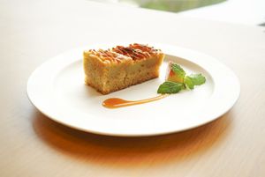 Sweet potato cake at Cafe Letter in Fukuoka