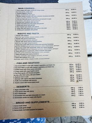 Clearly lavelled vegan dessert  at The Crazy Family in Burgas