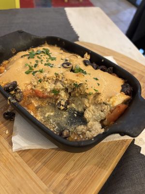 Vegan moussaka   at The Crazy Family in Burgas