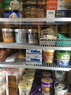 Freezer section  at Kent Natural Foods Co-op in Kent