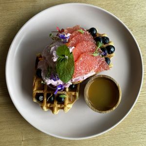 We love vegan waffles and these certainly didn’t disappoint !  at La Gula By The Hungry Tapir in Kuala Lumpur