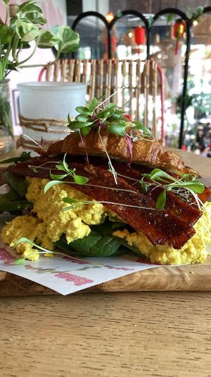 Scrambled eggz croissant. Very good  at La Gula By The Hungry Tapir in Kuala Lumpur