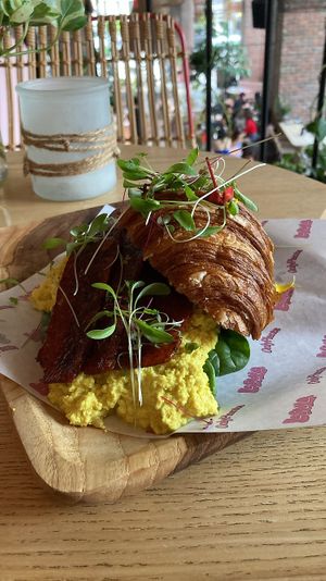 Scrambled eggz croissant. Very good  at La Gula By The Hungry Tapir in Kuala Lumpur