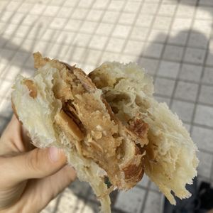 Filling of almond croissant. Delightful  at La Gula By The Hungry Tapir in Kuala Lumpur