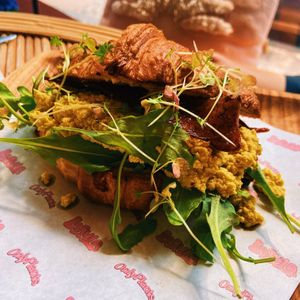 Pastrami and scrambled egg croissant (amazing!)  at La Gula By The Hungry Tapir in Kuala Lumpur