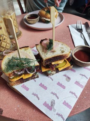 Cheese, bacon and pickle sandwich at La Gula By The Hungry Tapir in Kuala Lumpur