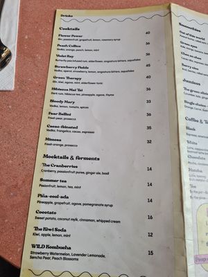 Drinks menu at La Gula By The Hungry Tapir in Kuala Lumpur