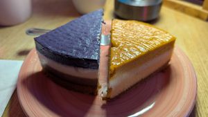 Mango & blueberry cashew cheesecakes at La Gula By The Hungry Tapir in Kuala Lumpur