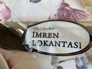 Hygenic cutlery at İmren Lokantası in Izmir