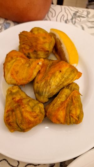 Pumpkin flowers stuffed with rice! Must try!!!! at İmren Lokantası in Izmir