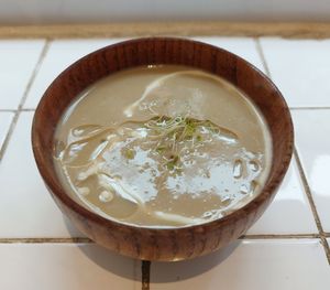 Local Organic Mushroom and Chestnut Soup at Wanaka in Hong Kong Island