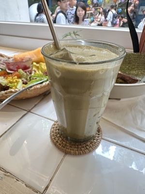 Hojicha iced latte  at Wanaka in Hong Kong Island