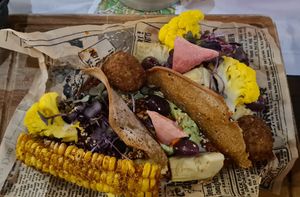 Vegan antipasti at RIWA Bar & Restaurant in Fuessen